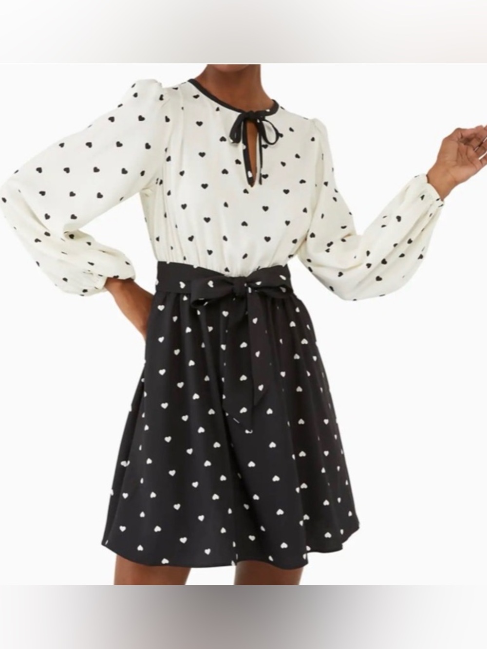 KATE SPADE NY || Perfect Heart Print Mini Dress | Feminine Chic. Sz. S